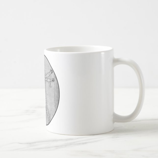 Caneca De Café Homem de Vitruvius (Direita)