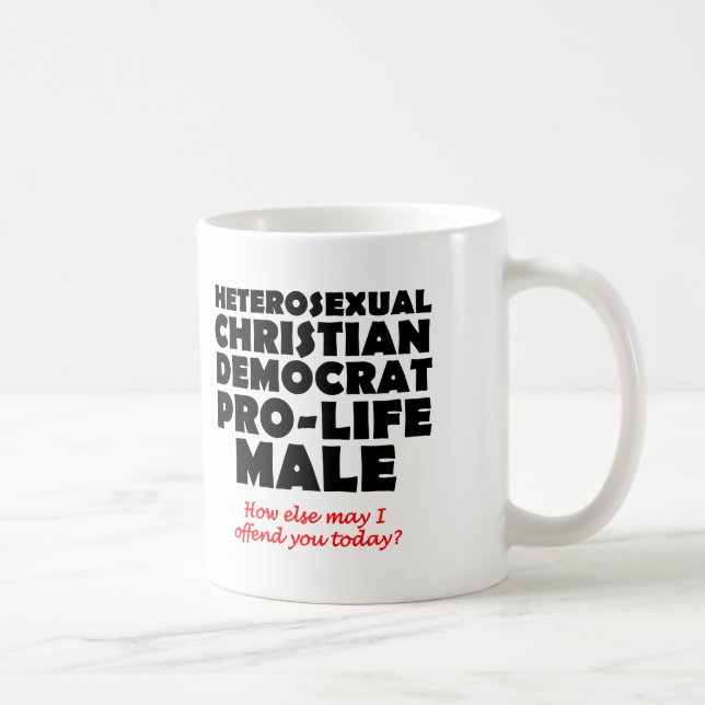 Caneca De Café Homem-Democrata Ofensivo Humor-Cristão de Mug (Direita)
