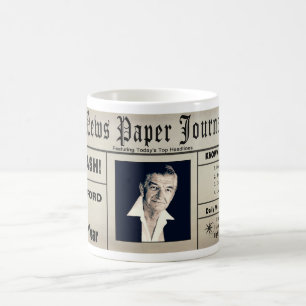CANECA DE CAFÉ HOMEM DO ANO MUG - JORNAL - INSERIR FOTO