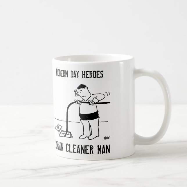 Caneca De Café Homem do Desentupidor (Direita)