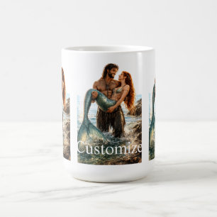 Caneca De Café Homem e Sereia Thunder_Cove