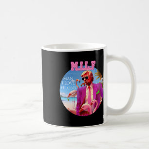 Caneca De Café Homem I Love Felons Funny Trump Flamingo Pink 2024