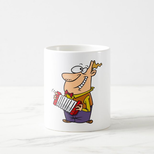 Caneca De Café Homem Jogando O Acordeão (Criador carregado)