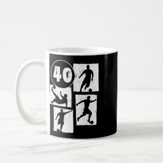 Caneca De Café Homem Mulher Jogador de Futebol de 40 anos de idad