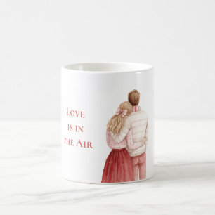 Caneca De Café Homem Mulher O Amor Está no Ar  