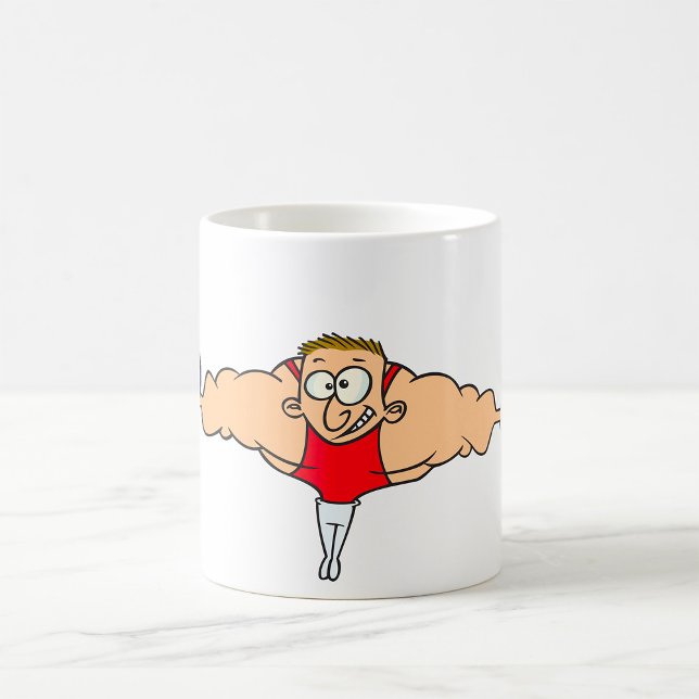Caneca De Café Homem nas Anéis de Ginástica (Criador carregado)