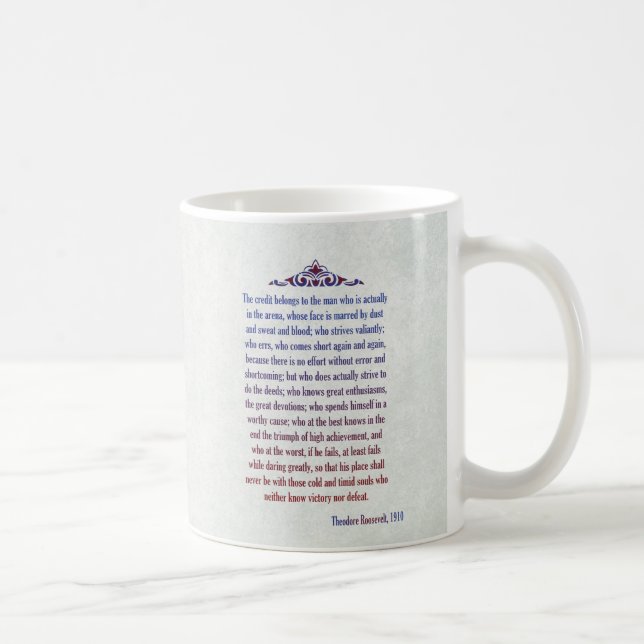 Caneca De Café Homem no discurso de Teddy Roosevelt da arena (Direita)