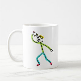 Caneca De Café Homem-Palito Engolindo Espada