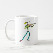 Homem palito tocando violino