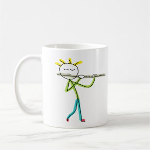 Caneca De Café Homem Pau Tocando Flauta