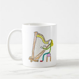 Caneca De Café Homem Pau Tocando Harpa