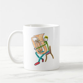 Caneca De Café Homem Pau Tocando Tuba