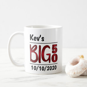 Caneca De Café Homem Personalizado "Big 50" Mug