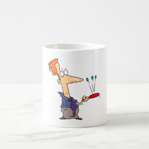Caneca De Café Homem Quicando Bolas Em Uma Raquete