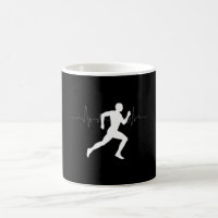 Homem Runners Silhouette HeartBeat Line
