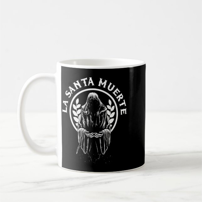 Caneca De Café Homem Santa Morte México Caveira Crânio (Esquerda)