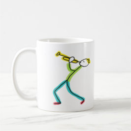 Caneca De Café Homem Tocando Trompete