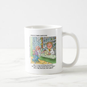 Caneca De Café Homem Velho & A Farmácia Presentes de Desenhos Eng