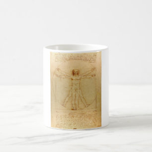 Caneca De Café Homem Vitruviano por Leonardo Da Vinci
