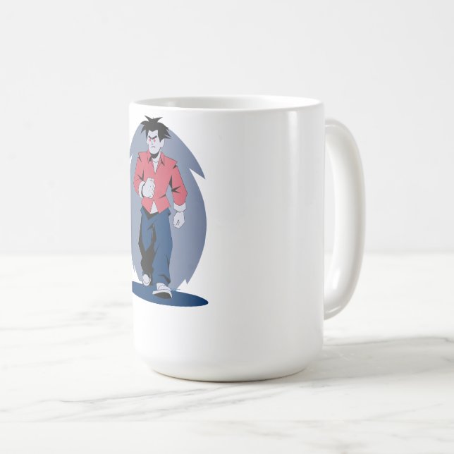 Caneca De Café Homem zangado andando (Frente Esquerda)