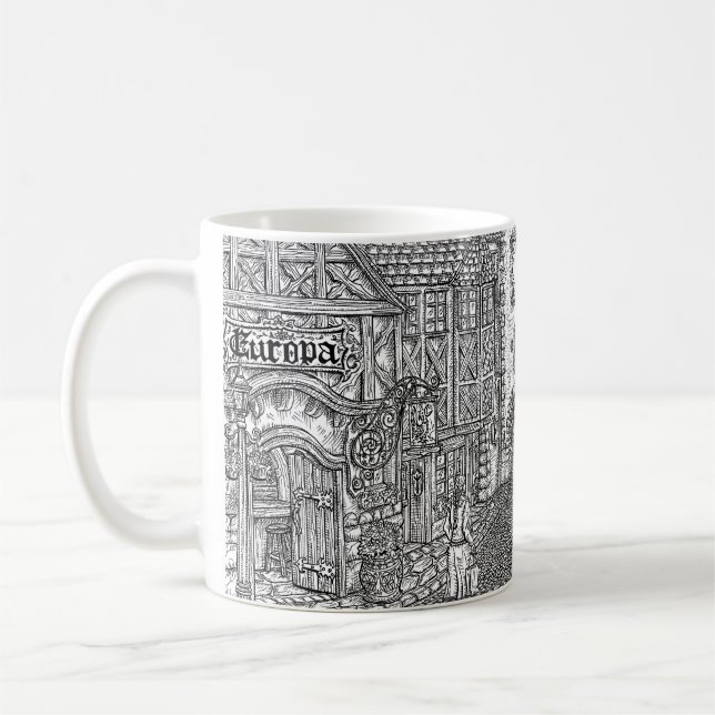 Caneca De Café Homenagem à Europa - Café preto e branco (Esquerda)