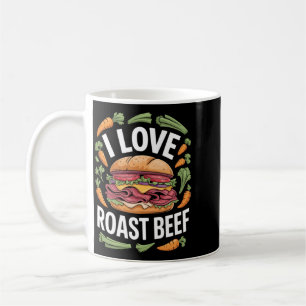 Caneca De Café Homens Amam Sanduíche de Carne Assada Humor de Foo