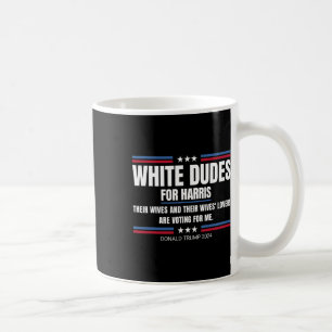 Caneca De Café Homens Brancos Para Harris Votando Nos Amantes De