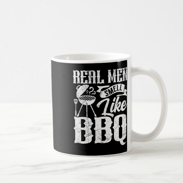 Caneca De Café Homens de Verdade Cheiram como Churrasco Churrasqu (Direita)