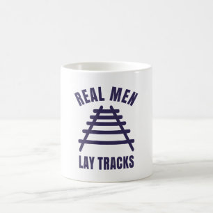Caneca De Café Homens de verdade constroem trilhos ferroviários