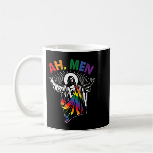 Caneca De Café Homens Engraçados LGBT Orgulho gay Jesus Arco-Íris
