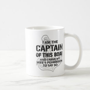 Caneca De Café Homens Eu Sou O Capitão Deste Barco Engraçado Barc