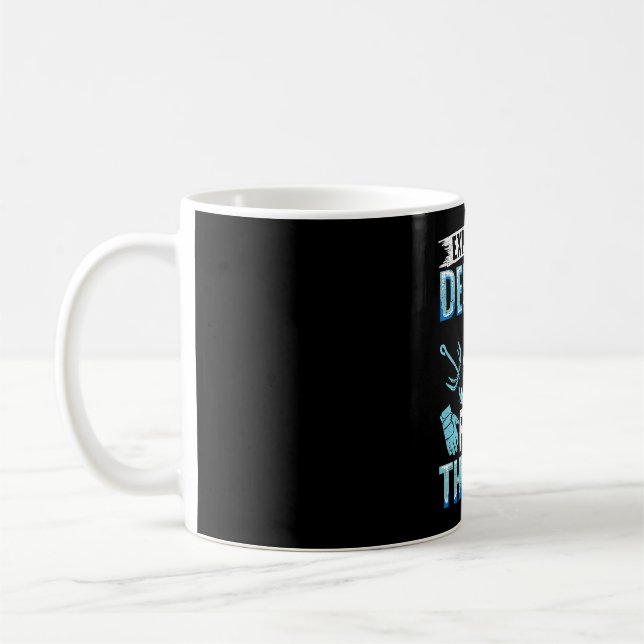 Caneca De Café Homens exploram as profundezas da caça ao tesouro  (Esquerda)