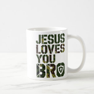 Caneca De Café Homens Jesus Ama Você Irmão Engraçado Cristão Meni