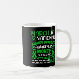 Caneca De Café Homens Meses De Sensibilização Para A Doença Renal