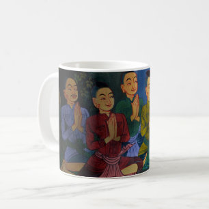Caneca De Café Homens na Oração: Fé e Cultura