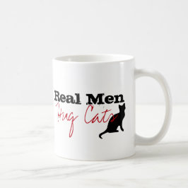 Caneca De Café Homens Reais Abrindo Gatos Gatinho Adoram Engraçad