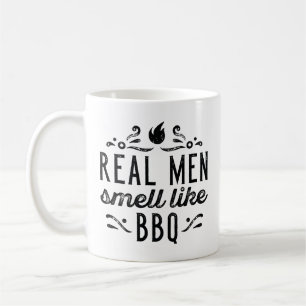 Caneca De Café Homens Reais Cheiram A CHURRASCO