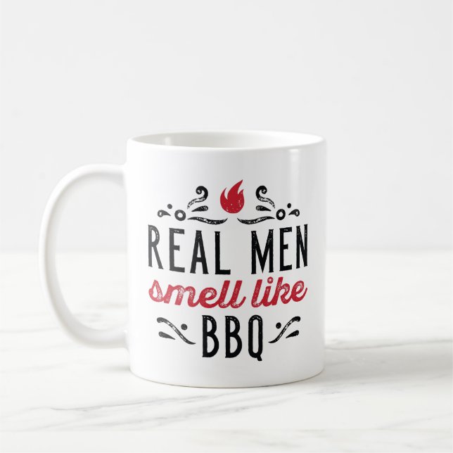 Caneca De Café Homens Reais Cheiram A CHURRASCO (Esquerda)