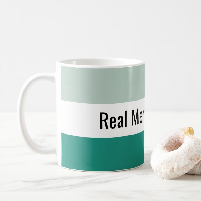 Caneca De Café Homens Reais Vestem Lycra Teal Classic (Com Donut)