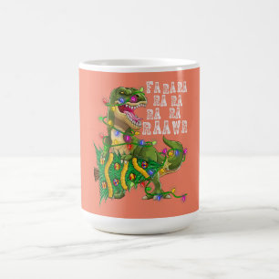 Caneca De Café Homens Rex Homens da Árvore de Natal Dinossauro Cr