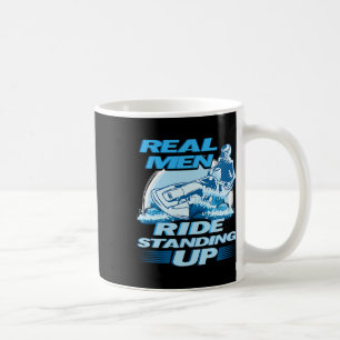 Caneca De Café Homens Verdadeiros Levantam Design de Esqui De Jat