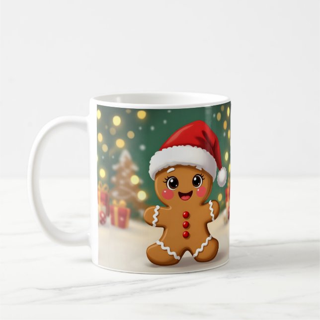 Caneca De Café Homenzinho de biscoito de gengibre fofo com chapéu (Esquerda)