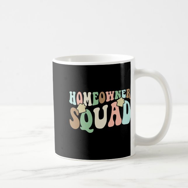 Caneca De Café Homeowner Squad - New House Family Matching Groovy (Direita)