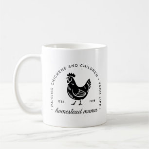 Caneca De Café Homestead mãe criando galinhas e crianças engraçad