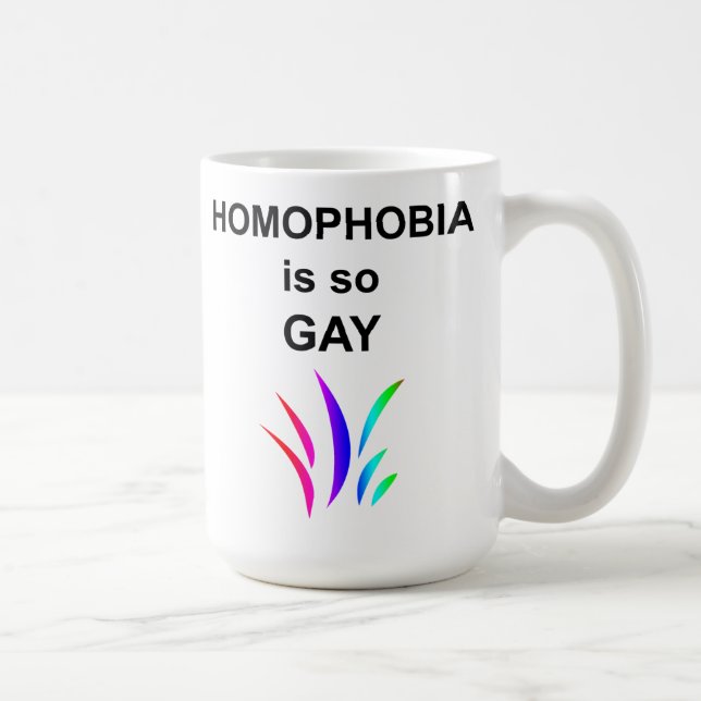 Caneca De Café Homofobia é tão Gay (Direita)