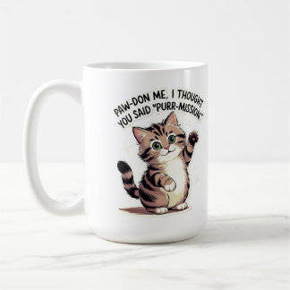 Caneca De Café Homophone joke about cats Mug
