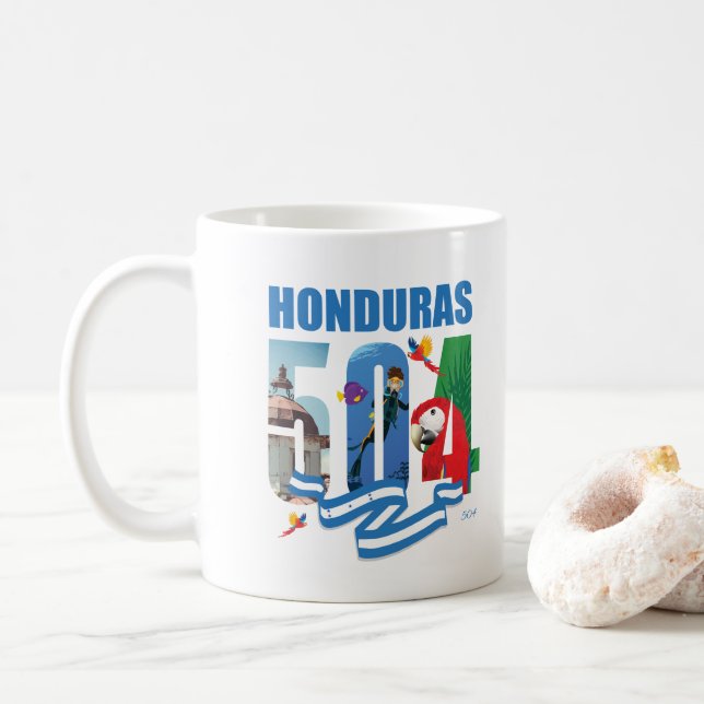 Caneca De Café Honduras 504 (Com Donut)