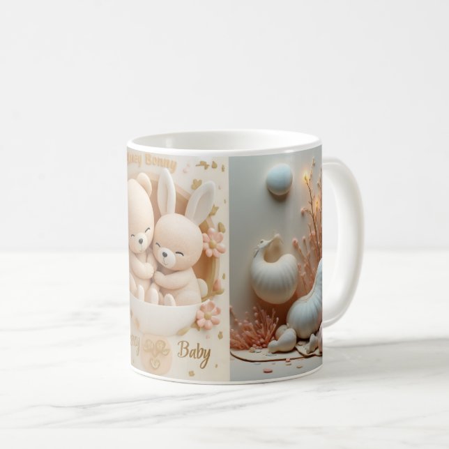 Caneca De Café Honey Bonny Baby Mug – Baby Bear & Bunny (Frente Esquerda)