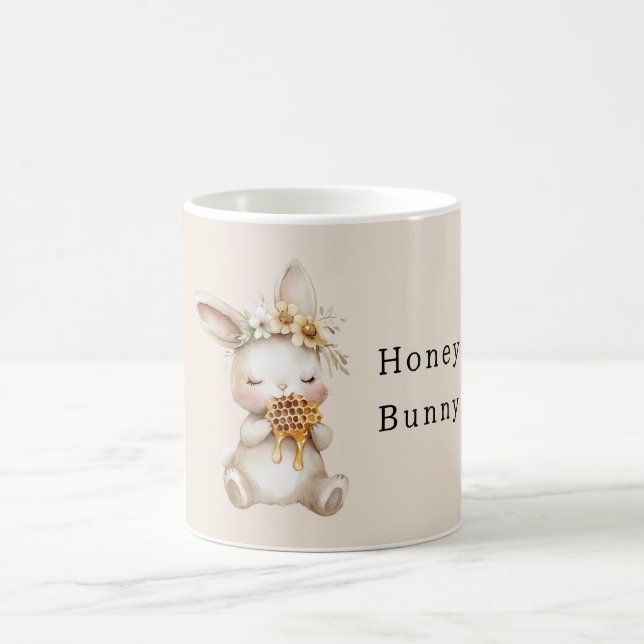 Caneca De Café Honey Bunny Flowers (Centro)