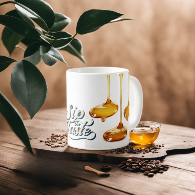 Caneca De Café Honey Dripe and Splash Mug: Uma Sinfonia de Sweetn (Criador carregado)